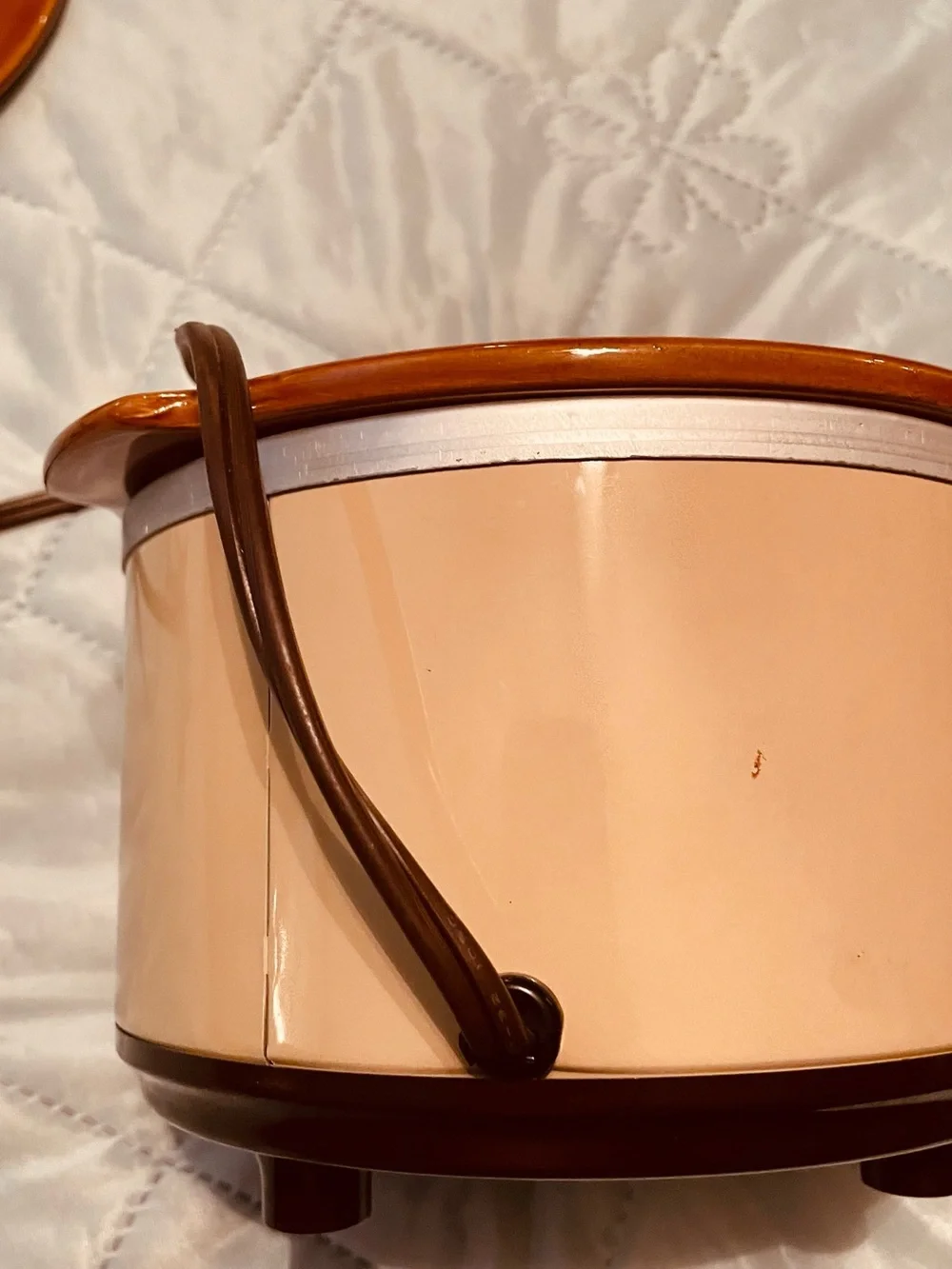 Jr. Cookin Crock Removable Stoneware Slow Cooker - Peach/Tan